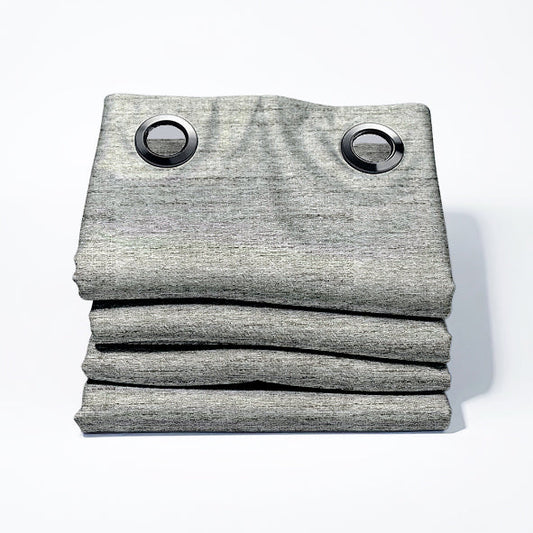 Solaris Ethereal Flocked Coated Blockout Eyelet Curtain