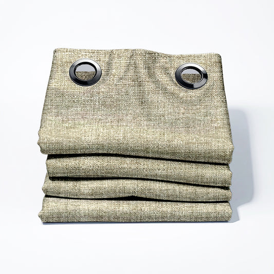 Arcadia Driftwood Silicon Coated Blockout Eyelet Curtain