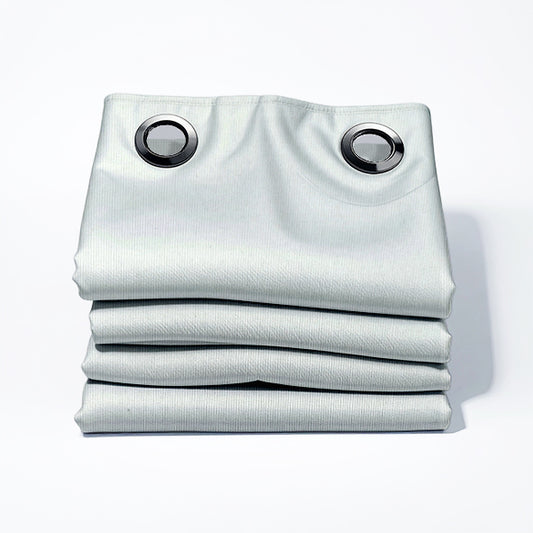 Reverie Chalk TPU Blockout Eyelet Curtain